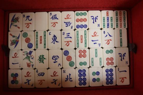 A Mah jong set